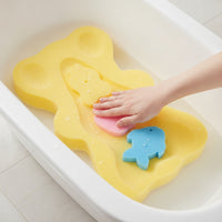 Baby Bath Sponge Contoured Bath Sponge with Bear Shape Baby Bathtub Cushion Foam Thick for Babies