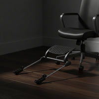 Slatted Gaming Chair Footrest with Metal Rods Sturdy Office Chair Footrest Attachment Supportive Furniture Accessory Ergonomic for Gamers