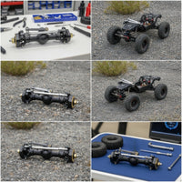 RC Crawler Axle with Brass Knuckles 1/24 Scale SCX24 Axle Assembly Part Hardened Steel Heavy-Duty for Rock Crawling