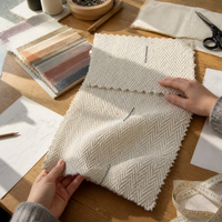 Two-Tone Fine Herringbone Twill Fabric for Apparel and Footwear