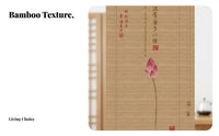 Chinese design Bamboo scroll Blind draw up Design Bamboo Slat Shade Natural Aesthetic Partition Screen Sun Protection for Restaurant Owners, Interior Designers, Living Room, Bedroom, Doorway, Balcony