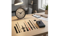 Automatic Time Calibration Clock Movement Kit DIY Noiseless Quartz Movement Decorative Hands Wall Clock Repair Kit Black for DIYers