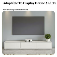 TV Cabinet Handleless Design Contemporary TV Stand Built-in Cable Management Modern Entertainment Stand for Home Theater Enthusiasts
