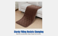 Chenille Sofa Pad, Non-Slip Plush Rectangular Seat Cushion, Thick Four-Season Mat for Office, Bay Window, Leather Sofa, Bench