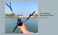 Adjustable rod holder for ice fishing