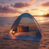 Ventilated Design Self-Deploying Beach Tent Waterproof Automatic Beach Shelter Outdoor Gear for Families, Picnic, Hiking