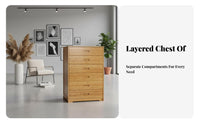 Modern Simple Design Multi-Level Drawer Chest Large Capacity Storage Furniture Sturdy and Long-Lasting Home Furnishing Easy to Clean for Families, Homeowners, Adults