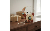Fine Movement Skills Wooden Crab Pull Toy Hand-Eye Coordination Crab Bead Maze Toy Sensory Development Wooden Bead Maze Educational for Playroom