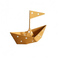 Spotted Wrought-Iron Sailboat Lightweight Sailboat Ornament Compact Folded Metal Boat Minimalist