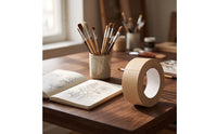 Watercolor Painting Fixing Tape Brown Water-Activated Tape Matte for Artists