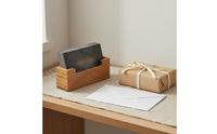Wooden Business Card Holder Minimalist Design Wood Business Card Holder Professional Look Desk Accessory for Professionals, Show