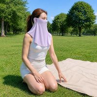 Women's Full Face UV Protection Ice Silk Sun Mask for Driving & Cycling