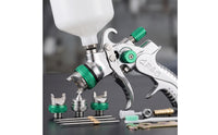 HVLP Multi-Nozzle Upper-Reservoir Feed Versatile Sprayer for Painters, Hobbyists, Automotive Painting, Car Refinishing, Workshop