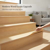 Self-Adhesive Wood Grain Stair Tread & Floor Renovation Sticker, Waterproof & Moisture-Proof