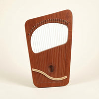 21-String Lyre Compact Stringed Lyre Instrument for Students, Travel