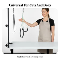 Multi-Functional Grooming Arm with Clamp Space-Saving Pet Grooming Arm Easy Assembly Wobble-Stable for Home Groomers