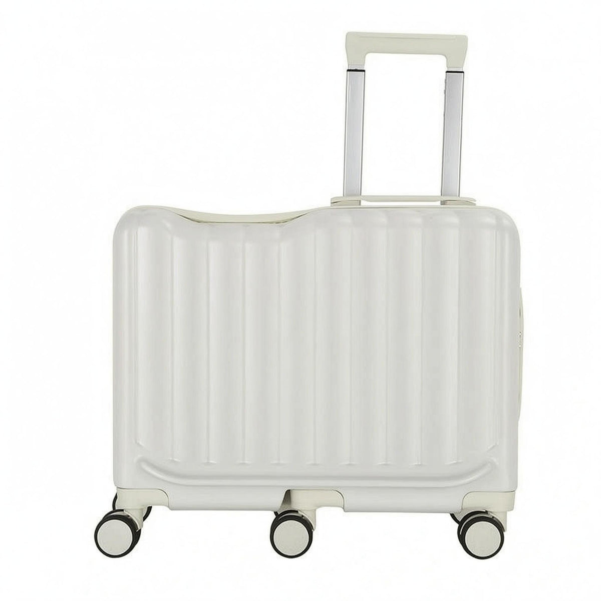 Telescopic Handle Children's Suitcase Zipper Closure Hard-Shell Suitcase