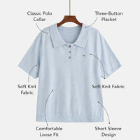 Ladies Extended Size Women Shirt with Ribbed Texture, Polyester Blend Golf Tops for Casual Wear, Short Sleeve Collared Design for Spring