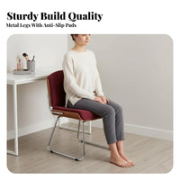 Light Luxury Aesthetic Curved spine Dining Chair Modern Minimalist Design Vanity Stool Soft Padded Indoor Seating dense Foam padding for Women, Homeowners, Adults, Bedroom, Makeup Room, Study, Home Office