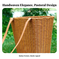 spinepack design Woven Foraging Pack with Straps Large Capacity spine Basket Multipurpose Harvesting Hamper Lightweight for outdoor mealkers, Market-Goers, outdoor meal, Outdoors, Shopping, woodland