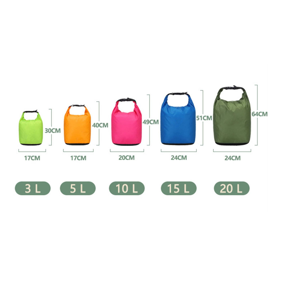 Foldable Portable Floating Bag Compact Swimming Bag Sturdy for Boaters, Campers, Boating, Camping, Hiking