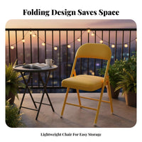 Folding Chair No Assembly Required Backrest Folding Chair Stable and Sturdy Cushioned Foldable Seat for Students, Renters, Dormitory, Meetings, Events