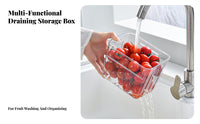 Ginger Garlic Storage Container PET Material Wall Wall-Mounted Organizer Box Drill Installation Transparent Hanging Container for Pantry, Cabinet