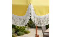 Fringed Sun Umbrella Pointed Base Garden Sun Umbrella Outdoor Shade Decorative Trim for Patio