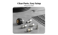 5 Pieces Clog Clearing High Pressure Drain Jetter Nozzle Quick Connect High Pressure Drain Jetter Nozzle Kit Heavy Duty for DIY Enthusiasts