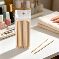 20 Pieces Wooden Manicure Stick Natural Orange Tree Wood Stick Wooden Cuticle Pusher Sturdy Tool Long-Lasting for Manicurists