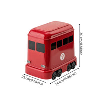 Bus Trash Bin Space-Saving Trash Bin with Wheels Narrow Wastebasket Compact Press-to-Open for Children, Bedroom, Living Room