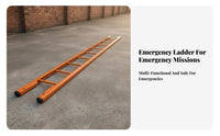 Bamboo Fire Ladder Heavy Duty Firefighter Hook Ladder Fast to Set up Firefighting Tool for Firefighters, Adults, Multi-Story Buildings, Hotels
