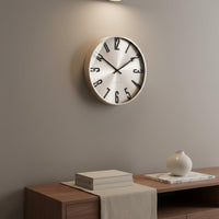 Minimalist Wall Clock Noiseless Mechanism Stainless Steel Clock Radio Controlled House Decoration for Bedroom