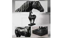Horse Sculpture Compact Horse Figurine Naturalistic Collectible Figurine for Office, Entryway