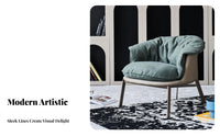 Mushroom Chair Aesthetically Inventive Design Single Sofa Chair Suede Textile Upholstered Single Sofa for Homeowners, Students, Living Room, Balcony