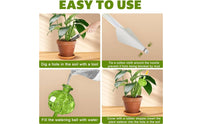 4 Pieces Self-Watering Globe with Stopper Translucent Glass Watering Globe Indoor for Vacationers, Busy Professionals, Potted Plants, Office