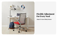 Modern Design Ergonomic Mesh Task Chair Adjustable Height Ergonomic Mesh Chair 360-Degree Swivel Office Furniture Effortless Rolling Casters for Students, Distant Workers, Dormitory, Study Room, Bedroom