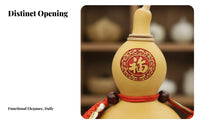 Feng Shui Prosperity Round Gourd Openable Gourd Ornament Auspicious Gourd Charm for Doorway, Home, Office
