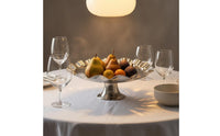Polished Pedestal Fruit Tray Smooth Surface Footed Fruit Tray Pedestal Bowl