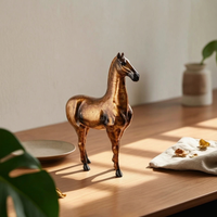 Resin Horse Sculpture Mottled Home Decoration Long Legs