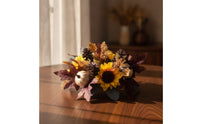Tabletop Wreath with Candle Holder Decorative Decorations Multicolor for Mantel