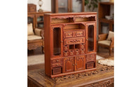 Miniature Cabinet with Mirrors Classic Dollhouse Cabinet Easy Transportation