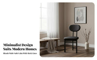 Upholstered Wooden Dining Chair Wabi-Sabi aesthetic Upholstered Wooden Leg Chair