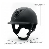 Equestrian Riding Helmet Matte Riding Helmet with Chin Strap Ventilated Adjustable for Equestrians, Stables