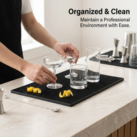 Service Mat for Food Service, Bar Mat for Bartenders, Textured Non Slip Bar Mat, Easy Clean Spill Mat