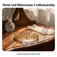 Princess Celestial Headpiece Regal Look Gold the Company Dding Tiara Crystal Princess Headpiece Elegant Design Celestial Radiant