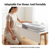 Waterproof 2-in-1 Travel Crib Lightweight & Foldable Diaper Backpack Easy to Carry Portable Bassinet Breathable Mesh for Infants, Newborns, New Moms, on the Move, Outdoors, Outdoor, Indoor