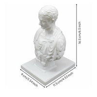 Caesar Bust Pen Holder Historical Ancient Ruler Caesar Pencil Holder Desktop Decoration Tabletop Decor for Office