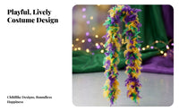 Feathered Multicolor Feather Boa Long Soft Luxurious Boa for Cosplay, Stage Performance, Dance, Carnival Costumes