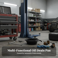 Oil Drain Pan Construction Oil Change Pan Heavy Duty Drip Tray for Car Mechanics, Auto Technicians, Workshop, Garage, Driveway